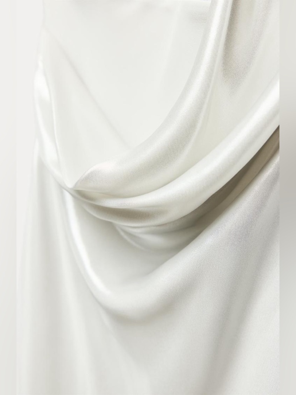 Zara Elegant Silver Satin One-Shoulder Maxi Dress Plus Size XXL - Picture 4 of 5